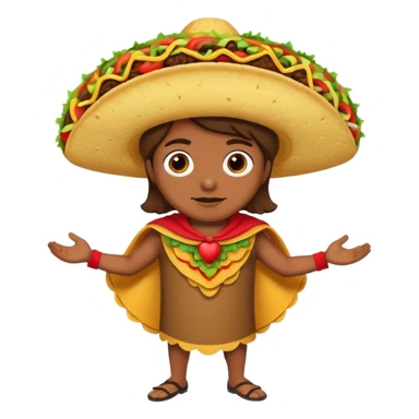 a hero who wear Taco costume  sticker