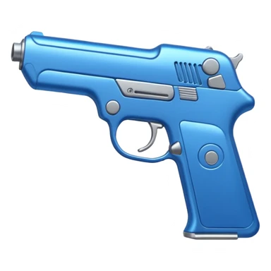 Blue gun sticker