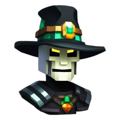Pixel Minecraft Fedora Halloween Witcher Skeleton Diamond Obsidian Emerald Flame Shiny Glow Reward Legendary Unique Epic Mystery sticker