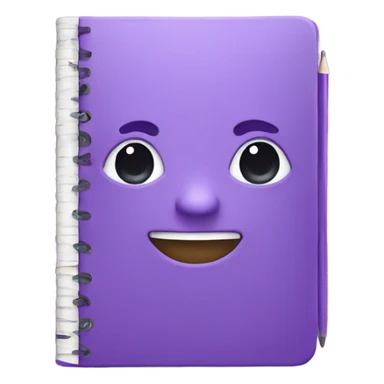 Violet Notebook with a pencil sticker