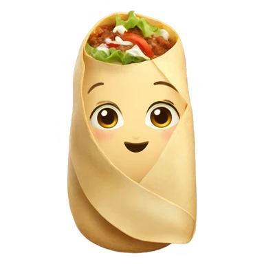 A burrito the size of a baby sticker
