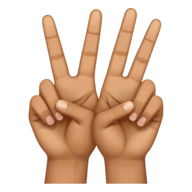 Peace sign with fingers sticker