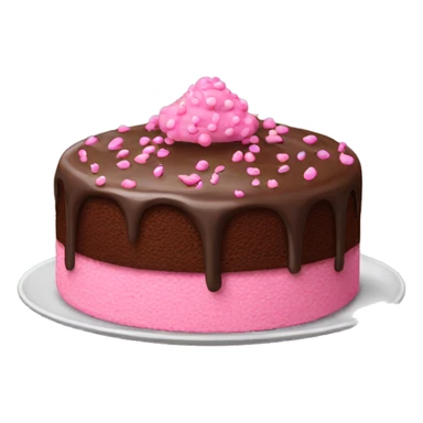 Chocolate cake with pink sprinkles  sticker