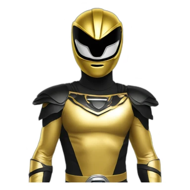 power ranger gold black sticker