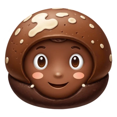 Choco Boy mushroom, top view sticker