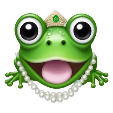 alpha kappa alpha frog with pearls  sticker