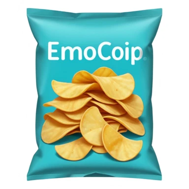 full turquoise colored potato chips sticker