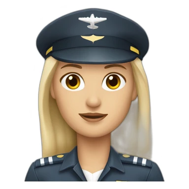 Mujer rubia piloto Airbus sticker