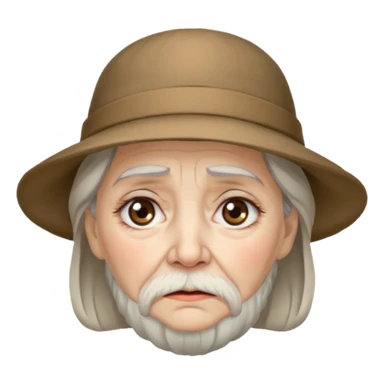 sad old women with hats with bearded sticker