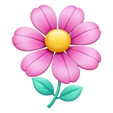 3d puffy petals ios-style  flower sticker