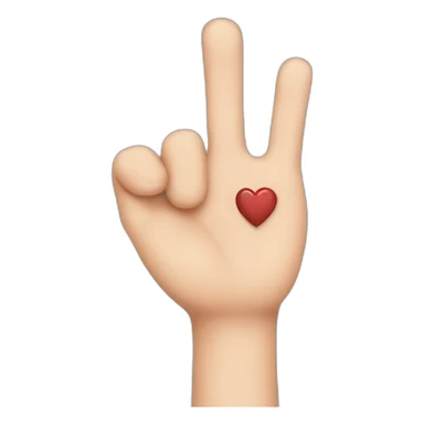 finger heart sticker