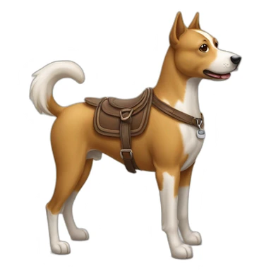 Chien sur un cheval sticker