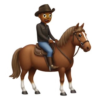 Poop riding a horse sticker