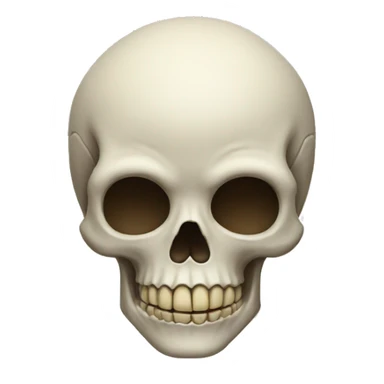 skull waving bye sticker