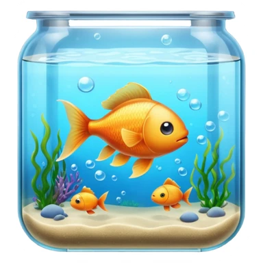 Fish tank, with little bubbles. sticker