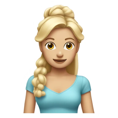 Pink pilates princess with blonde hair sticker