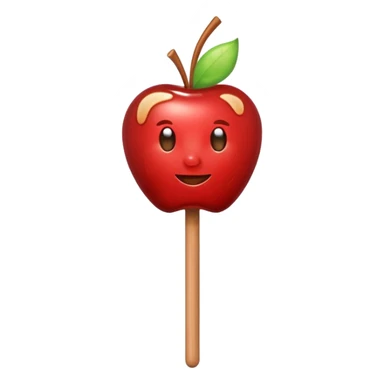 Caramel apple on a stick sticker