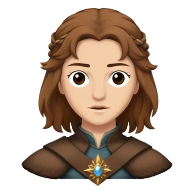 joyeuse frey from game of thrones, brown hair sticker