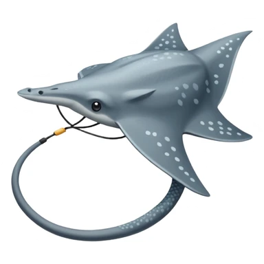 Stingray – Flat ray with long whip tail sticker