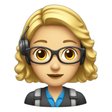 female technical support sticker