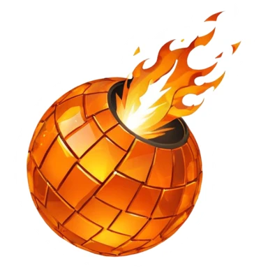 Fireball whiskey disco ball sticker