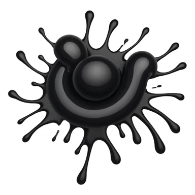 black ink splatter sticker