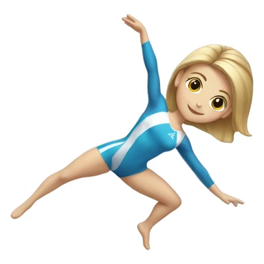 summer olympics girl beam gymnastics sticker