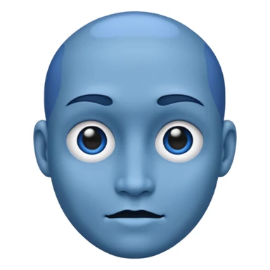 Blue face sticker