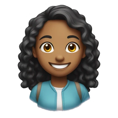 smiling girl in cartooney vibe sticker