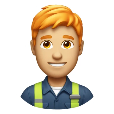 Orange haired electrician  sticker