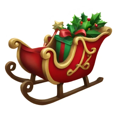 sleigh christmas sticker
