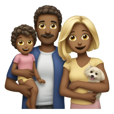 Família mista com 2 filhos  sticker