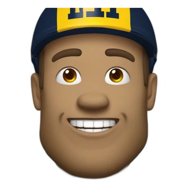 Happy Michigan football fan sticker