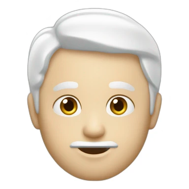 Un homme blanc avec des cœurs dans la tete sticker