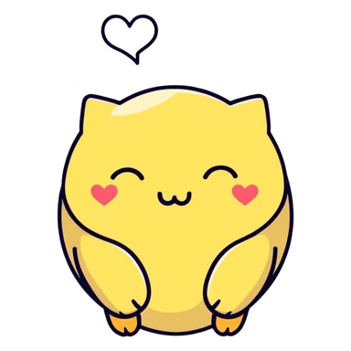 Sad emoji saying uwu with hearts  sticker