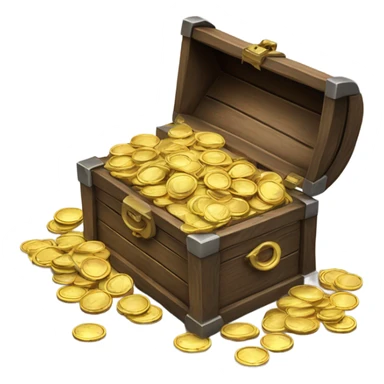 chest full of coins sticker
