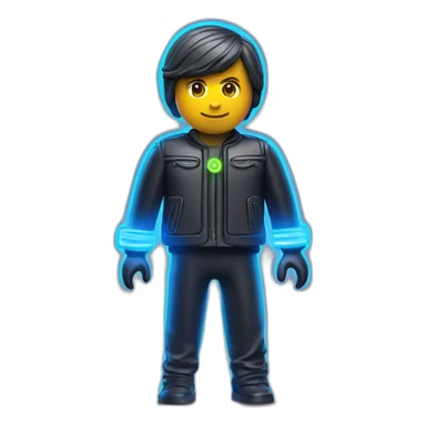 playmobil WITH NEON LIGHT CLOTHES sticker