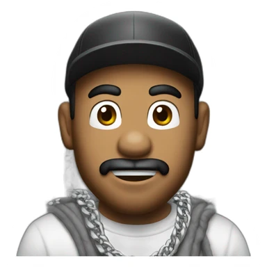 mario as an italian rapper with silver chains sticker