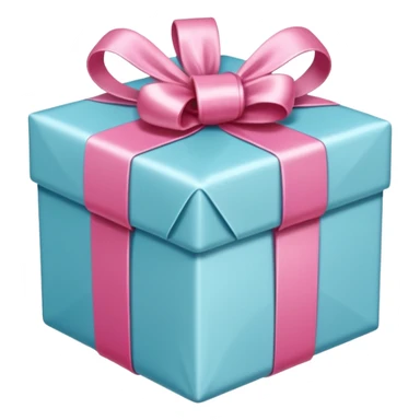 white and pink christmas present sticker