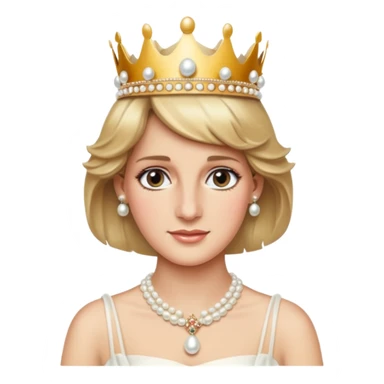 content face, Princess Diana with crown sticker