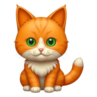 tierno gatito naranja sticker