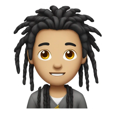 Chinese man with dreadlocks  sticker