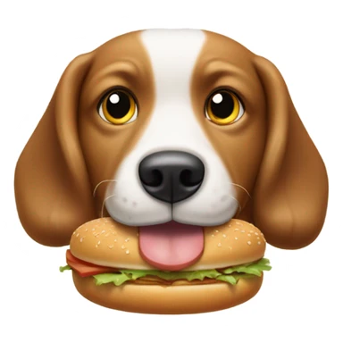 dog eating mcdonald’s sticker