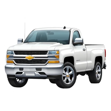 Modern Chevrolet truck in white sticker