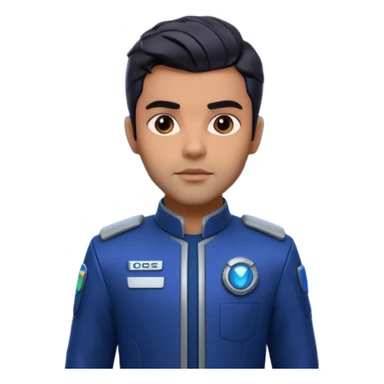 Sean Teale as Tristan Doctor standing heroically on an alien planet sticker