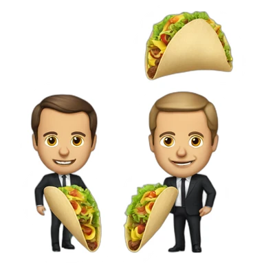 Giga tacos et macron sticker