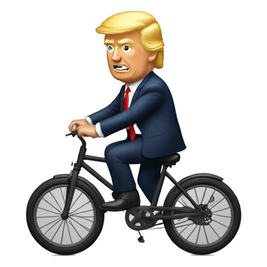 Trump qui fait du vélo  sticker