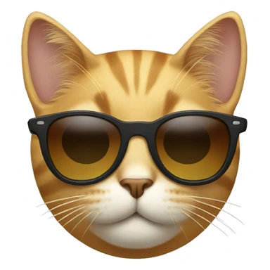 Cat head with sunglasses  sticker
