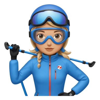 woman with ski sticker