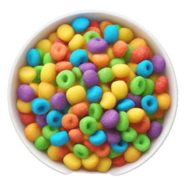 bowl of rainbow cereal sticker